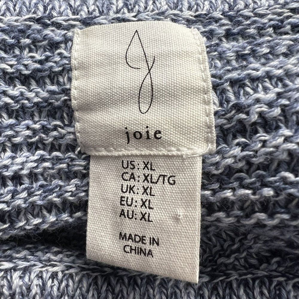 Joie Sweater Womens Size XL Blue Knit Dolman Sleeve Pullover Side Button Hi Low - Picture 5 of 9